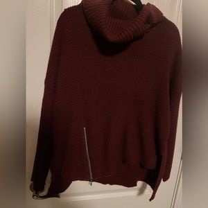 Maroon turtleneck
